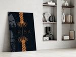 Conceptual artwork in a teen's bedroom with sophisticated palette
