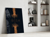 Conceptual artwork in a teen's bedroom with sophisticated palette