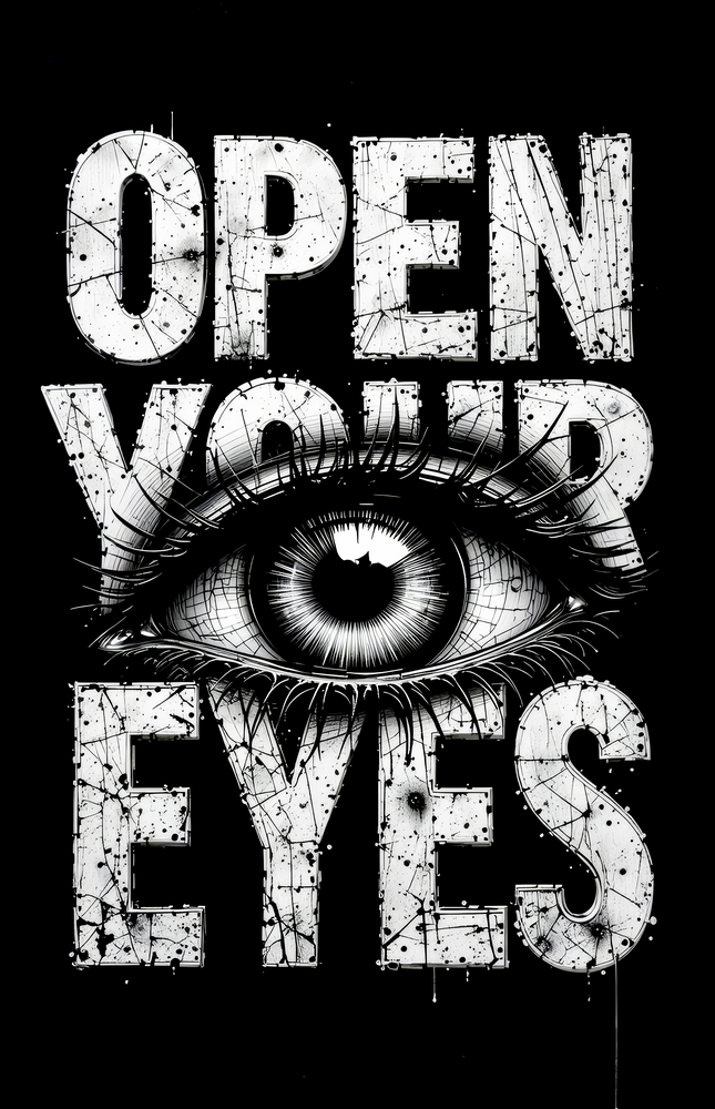 Open Your Eyes Glass Wall Art