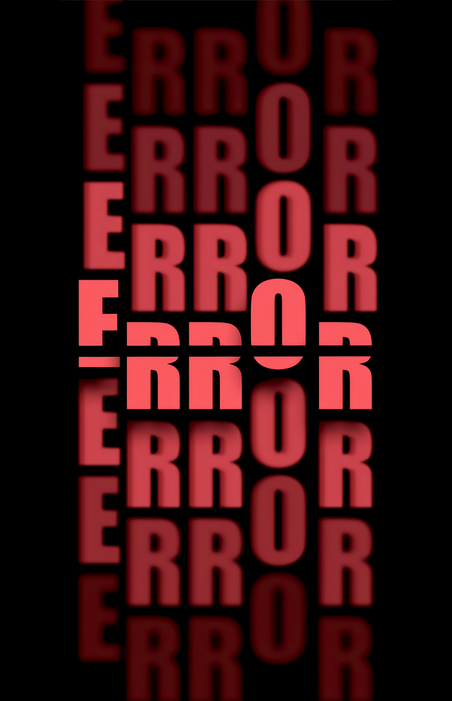 Error Red Alert Glass Wall Art