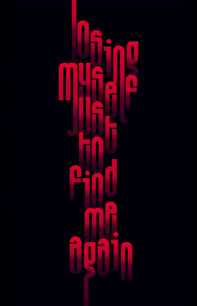 Lost Myself Just to Find Me Again Glass Wall Art