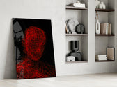 Conceptual portrait artwork in a teen's bedroom with sophisticated palette
