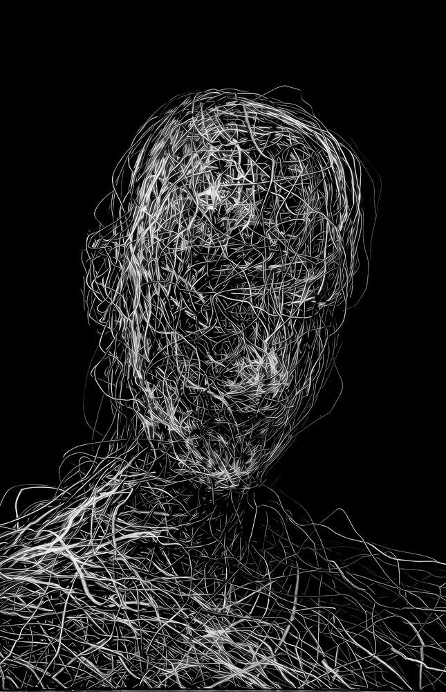 Tangled Threads Portrait Glass Wall Art