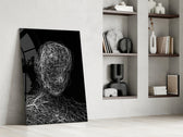 Conceptual artwork in a teen's bedroom with sophisticated palette
