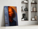 Conceptual artwork in a cinema-room accent wall
