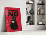 No Means No artwork in a teen's bedroom with bold accents