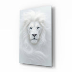 White Lion Glass Wall Art