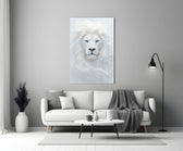 White Lion Glass Wall Art