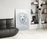 White Lion Glass Wall Art