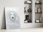 White Lion Glass Wall Art