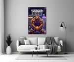 dominate grizzly bear baller panel bringing character to a minimalist living room wall