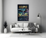 eclipse black-winged raptor baller panel bringing character to a minimalist living room wall