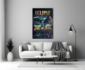 eclipse black-winged raptor baller panel bringing character to a minimalist living room wall
