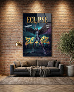 Eclipse Black-Winged Baller Glass Wall Art