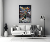freak antlered stag baller panel bringing character to a minimalist living room wall
