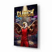 Clutch Bald Eagle Victory Glass Wall Art - Lifestyle preview in a designer interior