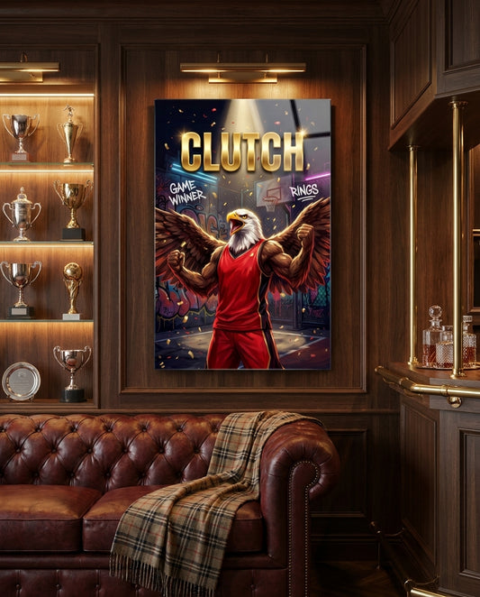 Clutch Bald Eagle Victory Glass Wall Art