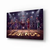 Legends Animal Basketball Team Glass Wall Art - Lifestyle preview in a designer interior