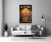 hot rod garage tool wall panel bringing character to a minimalist living room wall