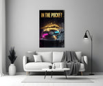 in the pocket golden turntable panel bringing character to a minimalist living room wall