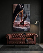 Stiletto Checkmate Chess King Glass Wall Art