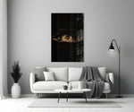 money talks torn dollar bill eyes panel bringing character to a minimalist living room wall