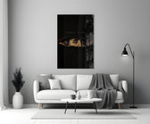 money talks torn dollar bill eyes panel bringing character to a minimalist living room wall