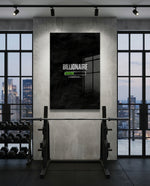 Billionaire Loading Green Bar Glass Wall Art
