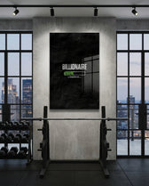 Billionaire Loading Green Bar Glass Wall Art