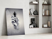 focus on the best chess king panel resting in a shelving niche in a modern interior