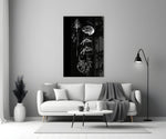 balance brain and heart line art panel bringing character to a minimalist living room wall