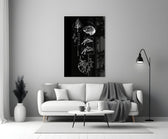 balance brain and heart line art panel bringing character to a minimalist living room wall