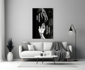 memento mori vivere reaching hands panel bringing character to a minimalist living room wall