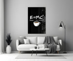 coffee energy formula humor panel bringing character to a minimalist living room wall