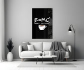 coffee energy formula humor panel bringing character to a minimalist living room wall