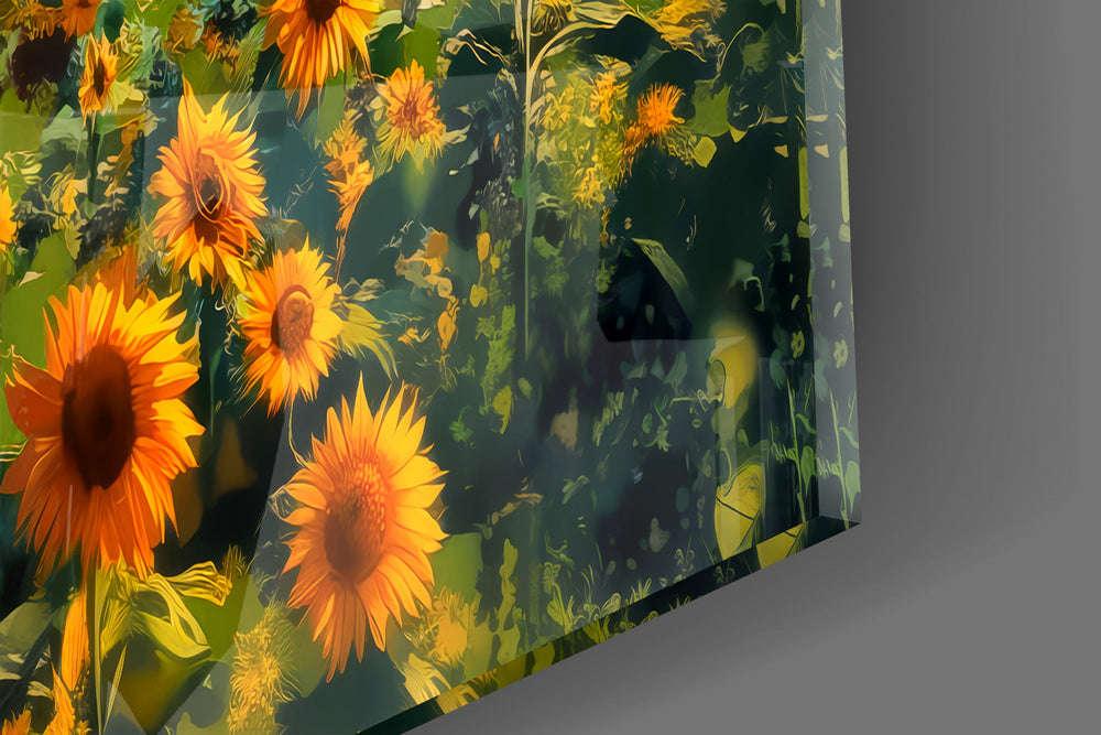 Close-up detail of the rusted riveted hull sinking into the blooms on the glass surface