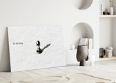 chess pawn casting a king shadow panel bringing character to a minimalist living room wall
