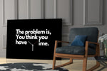 you think you have time clock quote panel resting in a shelving niche in a modern interior