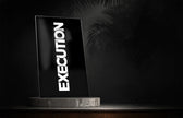 Execution Bold Black Glass Wall Art