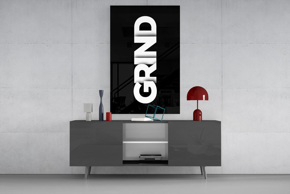 Grind Bold Black Glasbild