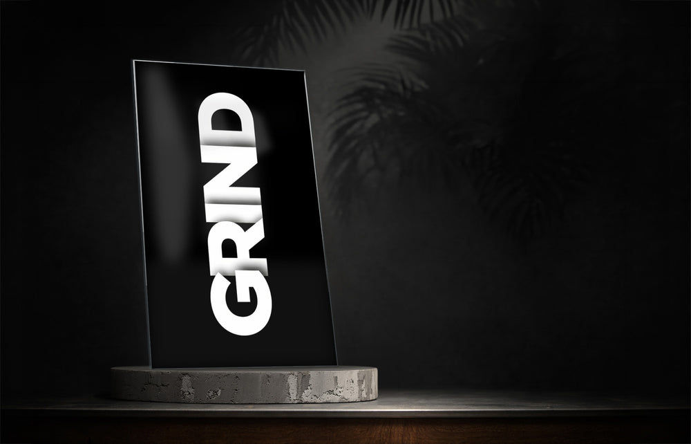 Grind Bold Black Glasbild