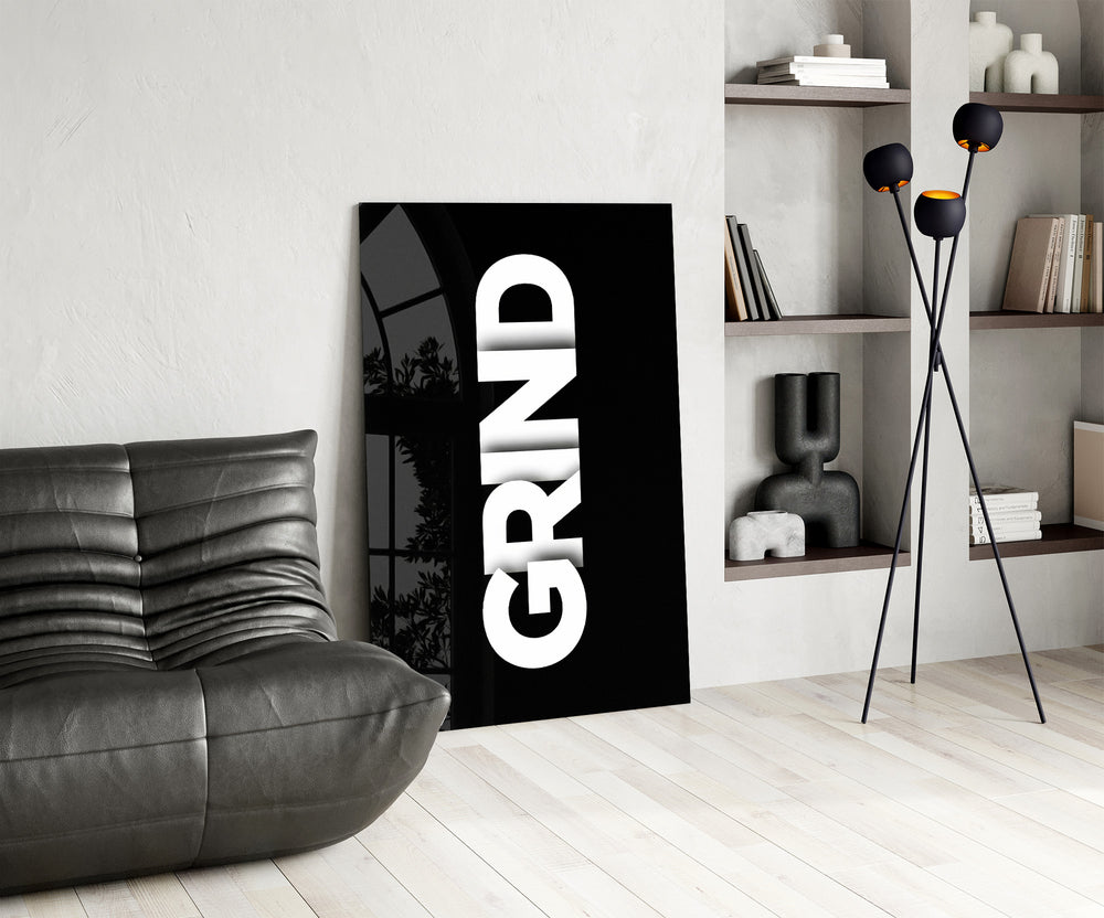 Grind Bold Black Glasbild