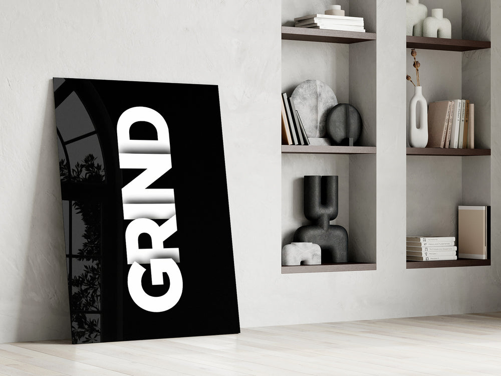 Grind Bold Black Glasbild