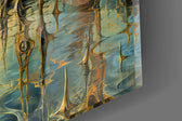 Big Ben Westminster glass wall art close-up detail of the printed surface on tempered glass