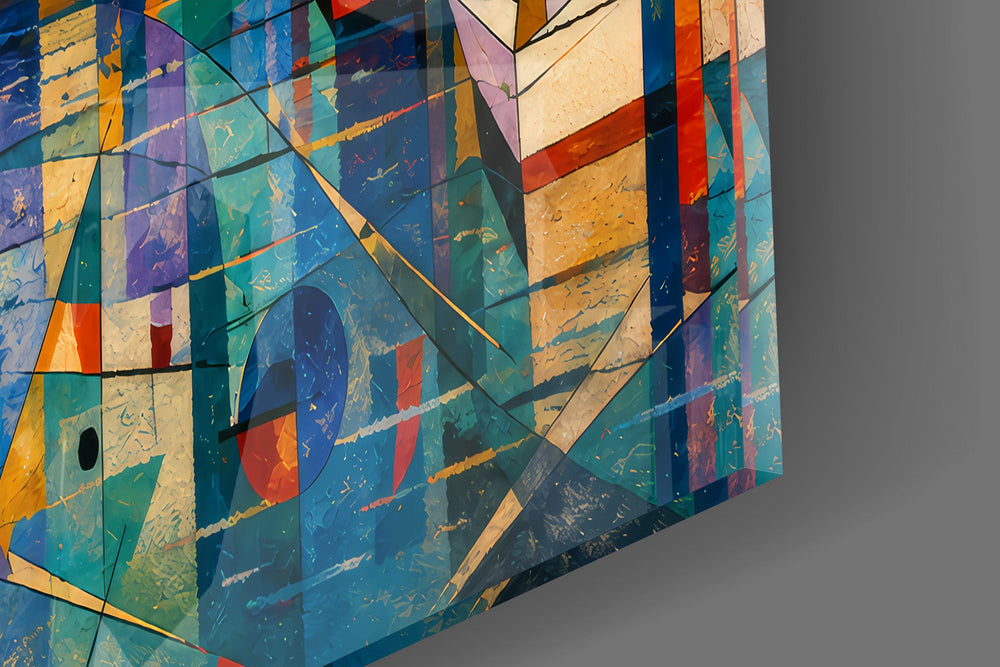 Venice Grand Canal glass wall art close-up detail of the printed surface on tempered glass