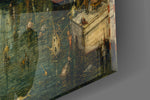 Venice Grand Canal glass wall art close-up detail of the printed surface on tempered glass