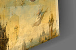Statue of Liberty glass wall art close-up detail of the printed surface on tempered glass
