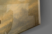 Statue of Liberty glass wall art close-up detail of the printed surface on tempered glass