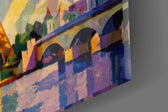 Eiffel Tower glass wall art close-up detail of the printed surface on tempered glass