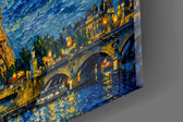 Eiffel Tower glass wall art close-up detail of the printed surface on tempered glass